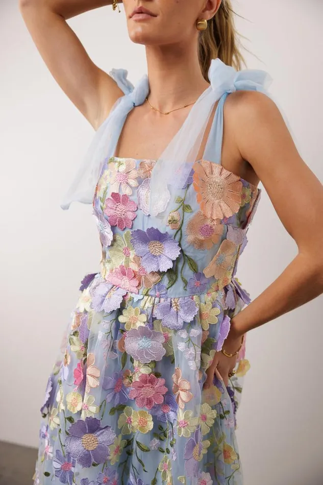 Bohme Dresses Can I Have This Dance Floral Dress Blue 8211 Women Bohme Dresses Can I Have This Dance Floral Dress Blue 8211 Women