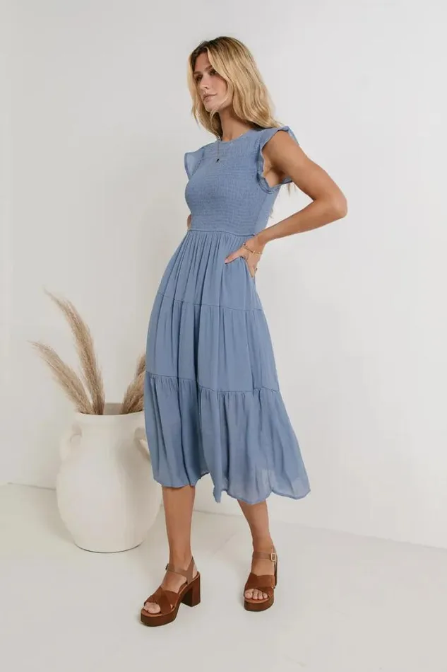 Bohme Dresses Declan Midi Dress In Blue Blue 8211 Women Bohme Dresses Declan Midi Dress In Blue Blue 8211 Women