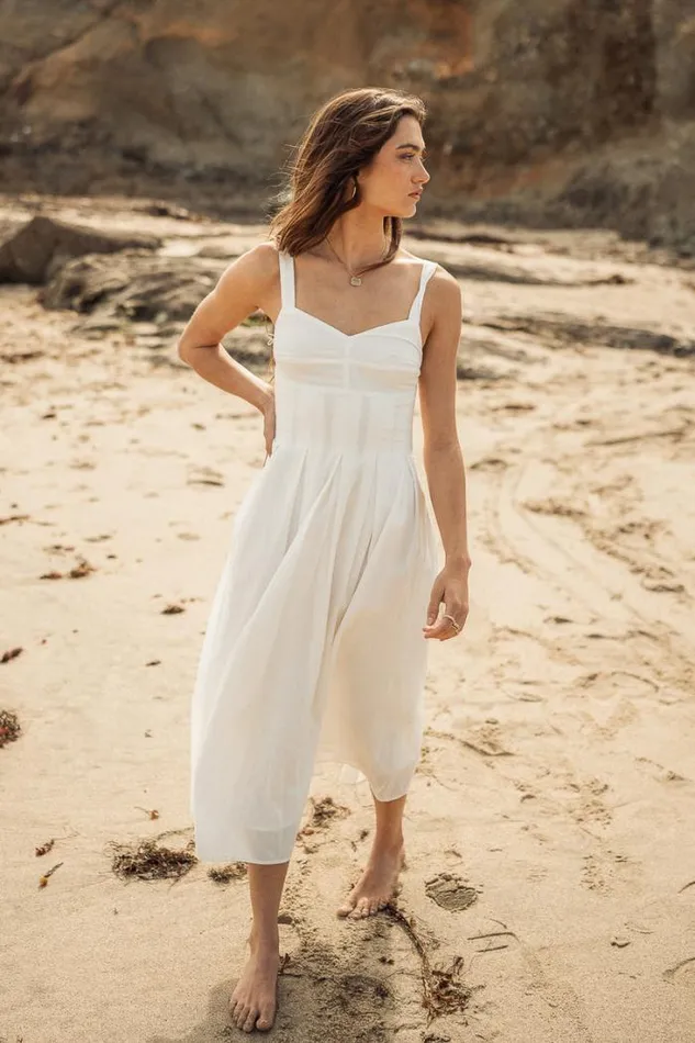 Bohme Dresses Hensely Midi Dress White 8211 Women