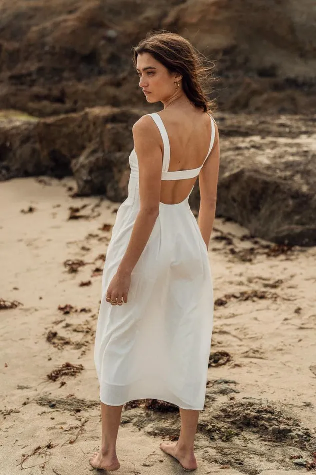 Bohme Dresses Hensely Midi Dress White 8211 Women Bohme Dresses Hensely Midi Dress White 8211 Women
