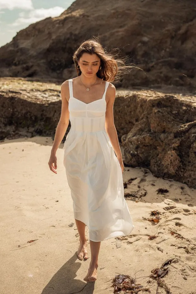 Bohme Dresses Hensely Midi Dress White 8211 Women Bohme Dresses Hensely Midi Dress White 8211 Women