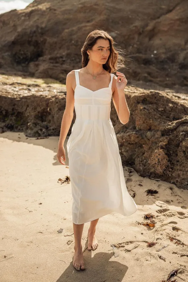 Bohme Dresses Hensely Midi Dress White 8211 Women Bohme Dresses Hensely Midi Dress White 8211 Women