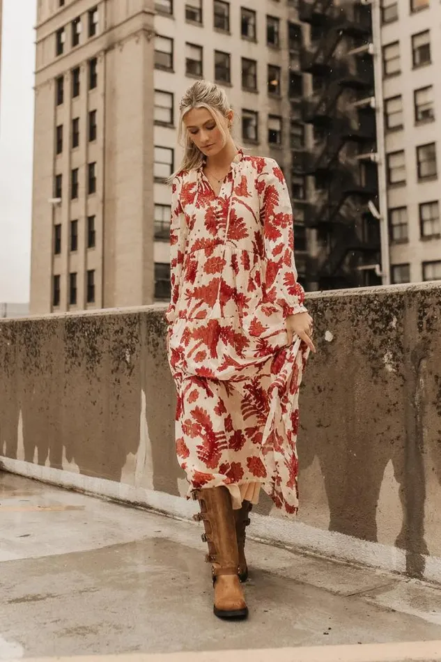 Bohme Dresses Jayla Floral Chiffon Dress In Cream Cream 8211 Women Bohme Dresses Jayla Floral Chiffon Dress In Cream Cream 8211 Women