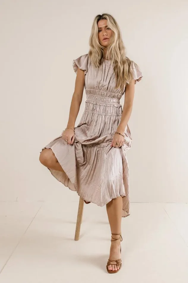Bohme Dresses Julianne Pleated Dress In Mauve Mauve 8211 Women