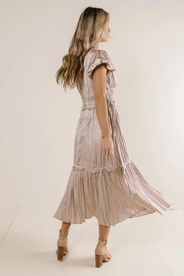 Bohme Dresses Julianne Pleated Dress In Mauve Mauve 8211 Women