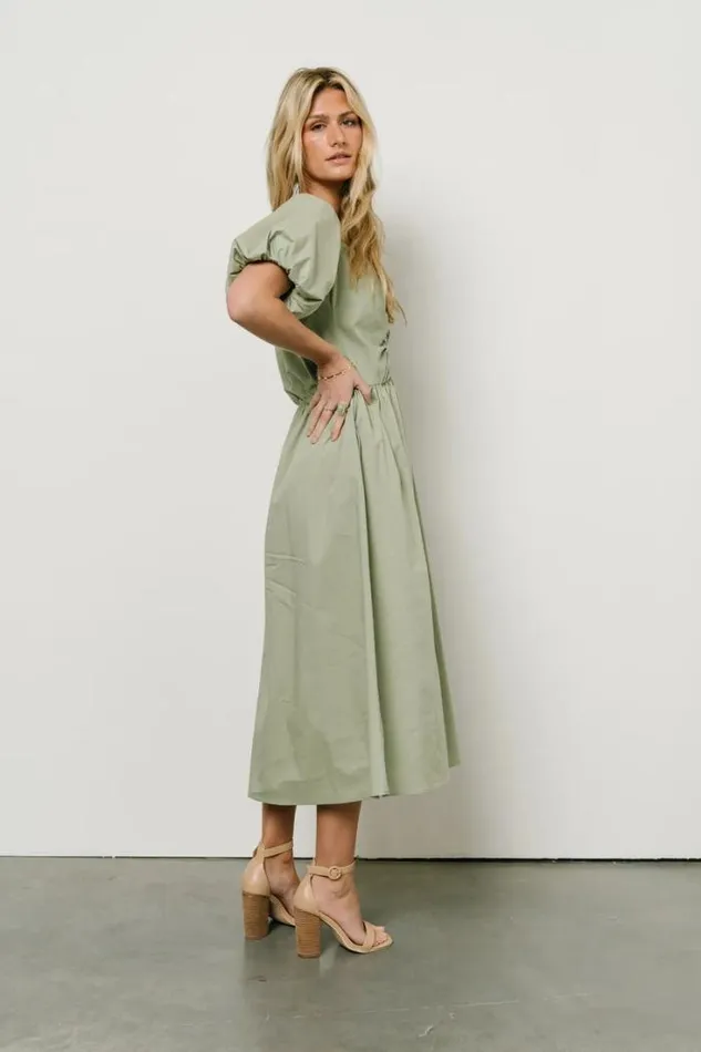 Bohme Dresses Kate VNeck Midi Dress Sage 8211 Women Bohme Dresses Kate VNeck Midi Dress Sage 8211 Women