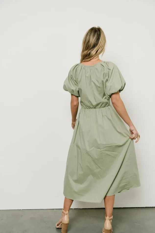 Bohme Dresses Kate VNeck Midi Dress Sage 8211 Women Bohme Dresses Kate VNeck Midi Dress Sage 8211 Women