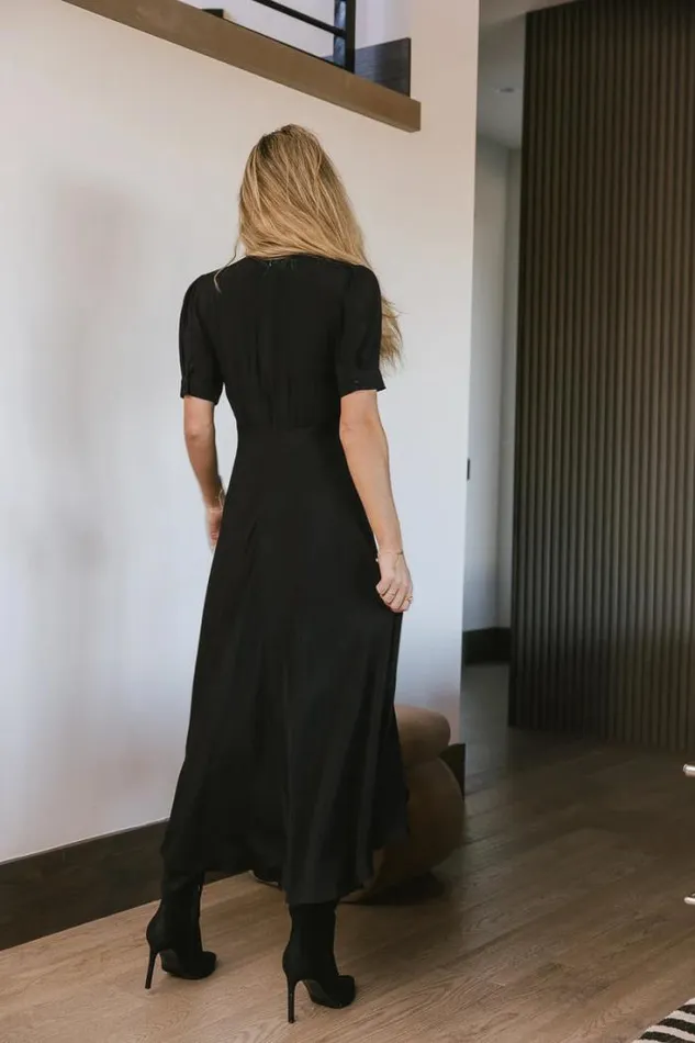 Bohme Dresses Lia Button Detail Dress In Black Black 8211 Women Bohme Dresses Lia Button Detail Dress In Black Black 8211 Women