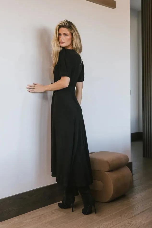 Bohme Dresses Lia Button Detail Dress In Black Black 8211 Women Bohme Dresses Lia Button Detail Dress In Black Black 8211 Women