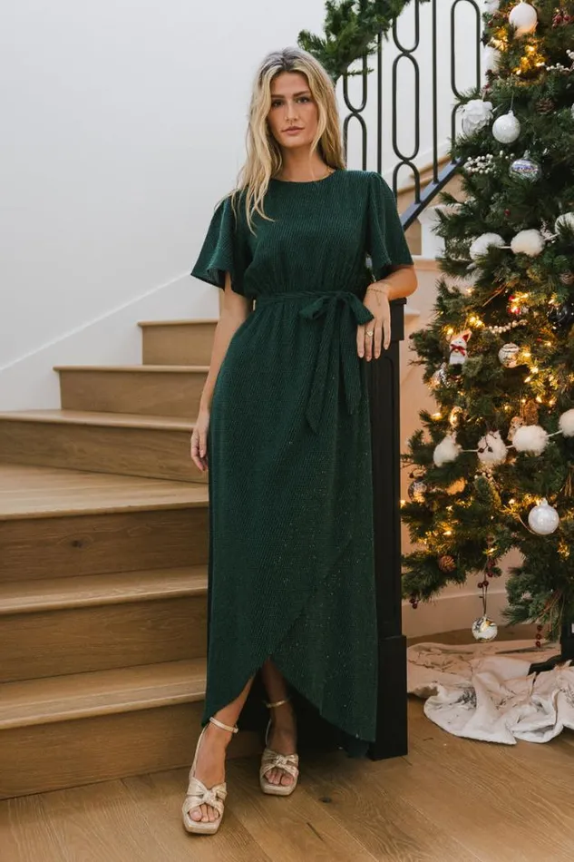 Bohme Dresses Lyanna Sparkle Maxi Dress In Teal Teal 8211 Women