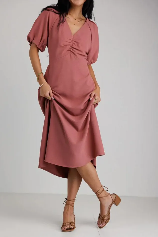Bohme Dresses Maeve Midi Dress In Mauve Mauve 8211 Women