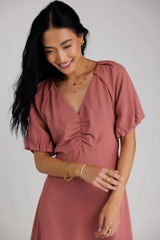 Bohme Dresses Maeve Midi Dress In Mauve Mauve 8211 Women Bohme Dresses Maeve Midi Dress In Mauve Mauve 8211 Women