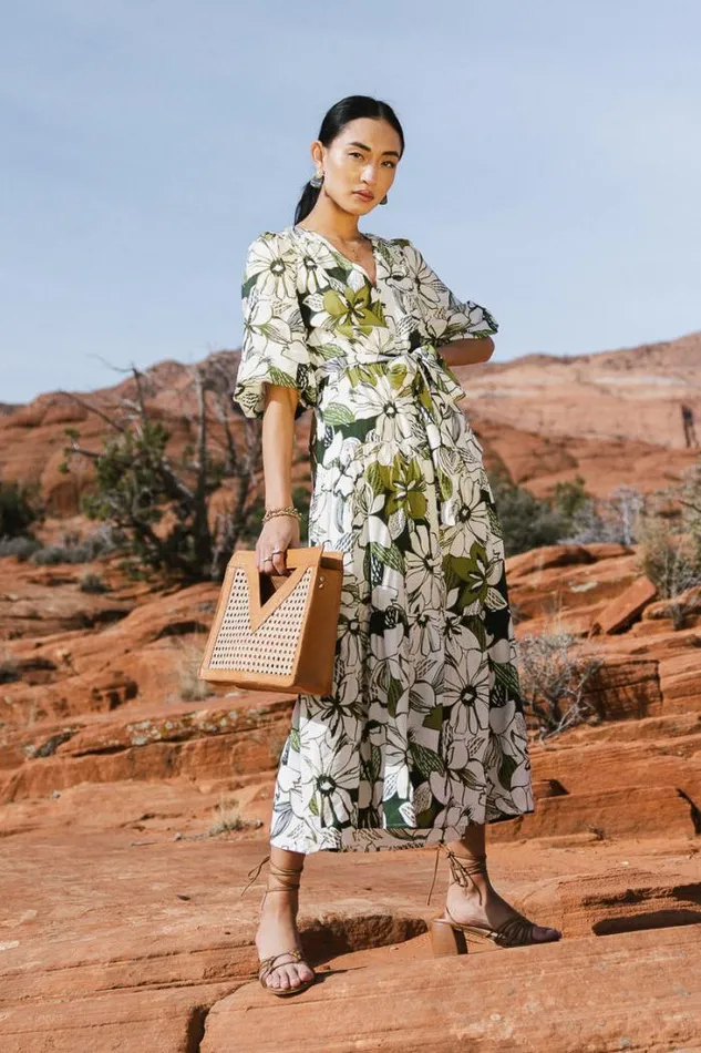 Bohme Dresses Malia Floral Dress Green 8211 Women Bohme Dresses Malia Floral Dress Green 8211 Women