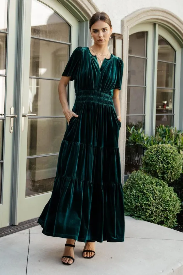 Bohme Dresses Marlowe Velvet Dress In Emerald Emerald 8211 Women Bohme Dresses Marlowe Velvet Dress In Emerald Emerald 8211 Women
