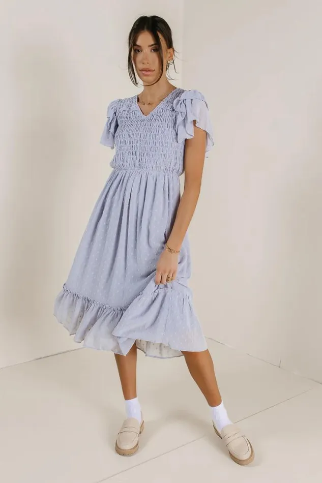 Bohme Dresses Mckay Self Dot Dress Blue 8211 Women Bohme Dresses Mckay Self Dot Dress Blue 8211 Women