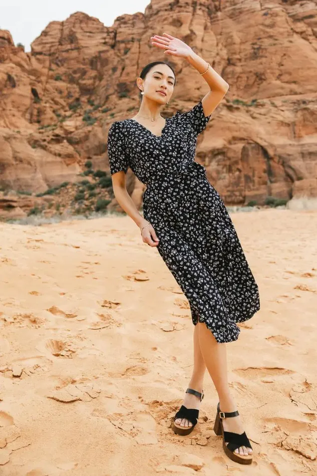 Bohme Dresses Meara Floral Dress Black 8211 Women Bohme Dresses Meara Floral Dress Black 8211 Women