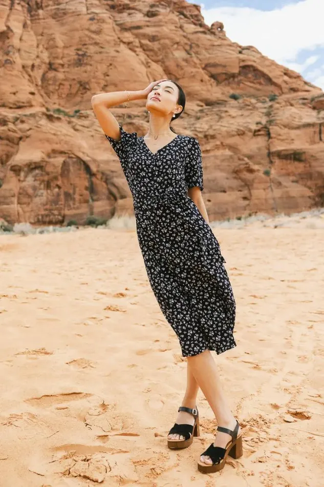 Bohme Dresses Meara Floral Dress Black 8211 Women Bohme Dresses Meara Floral Dress Black 8211 Women