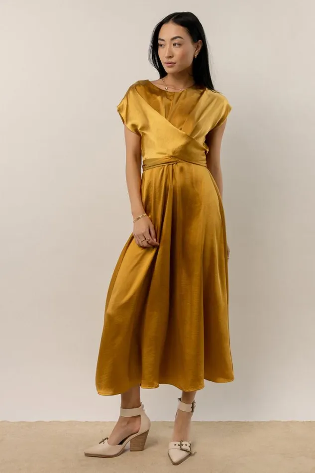 Bohme Dresses Rosalind Midi Dress In Mustard Mustard 8211 Women Bohme Dresses Rosalind Midi Dress In Mustard Mustard 8211 Women