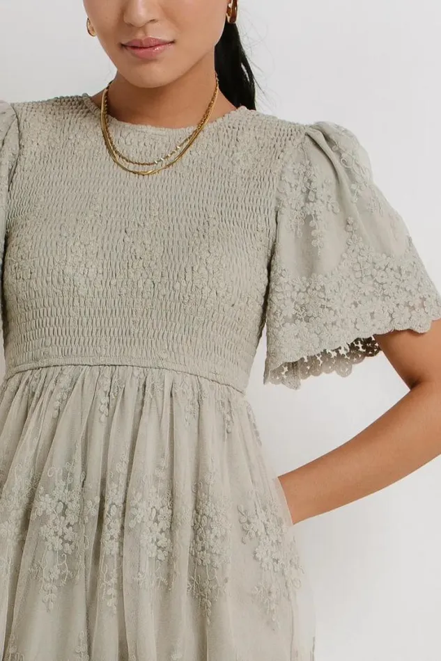 Bohme Dresses Ryland Embroidered Dress Sage 8211 Women
