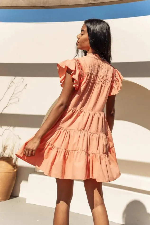 Bohme Dresses Sally Mini Dress In Orange 8211 FINAL SALE Orange 8211 Women Bohme Dresses Sally Mini Dress In Orange 8211 FINAL SALE Orange 8211 Women