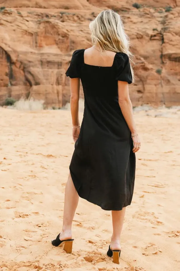 Bohme Dresses Taja Pleated Midi Dress Black 8211 Women Bohme Dresses Taja Pleated Midi Dress Black 8211 Women