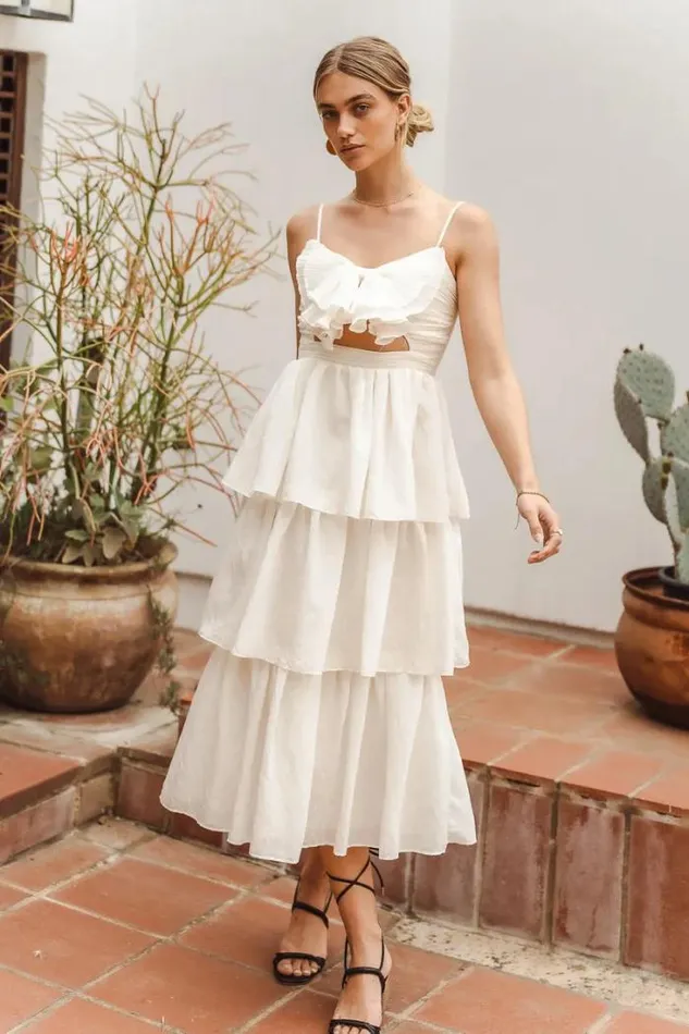 Bohme Dresses Tammy Midi Dress Natural 8211 Women Bohme Dresses Tammy Midi Dress Natural 8211 Women