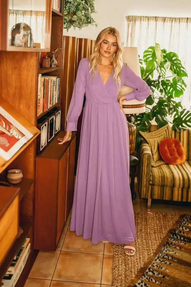 Bohme Dresses Veronica Maxi Dress In Lilac 8211 FINAL SALE Lilac 8211 Women