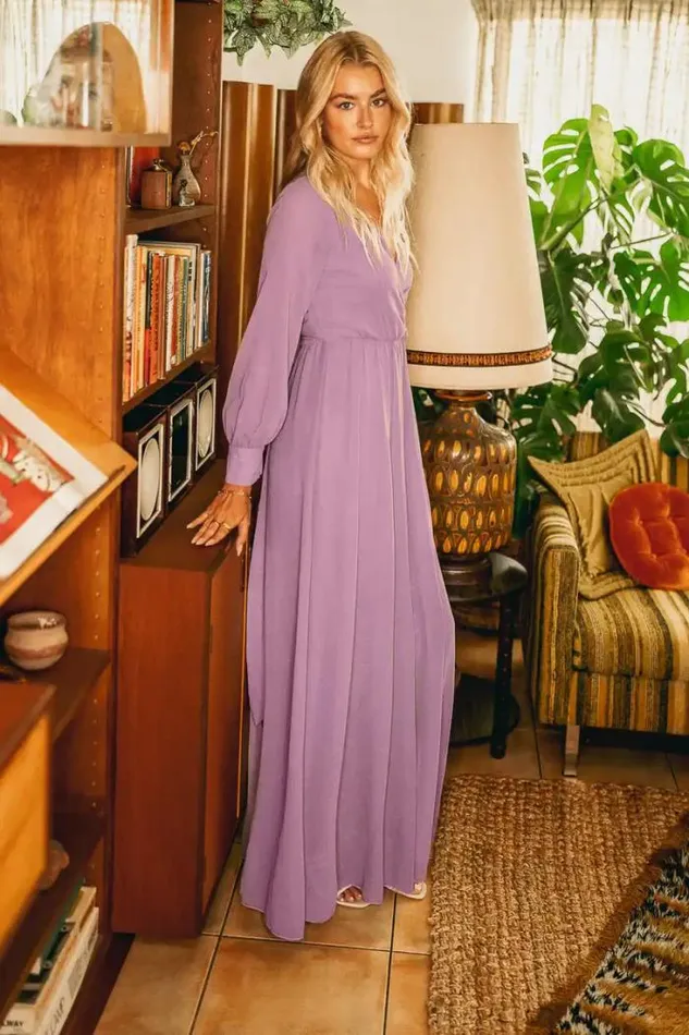 Bohme Dresses Veronica Maxi Dress In Lilac 8211 FINAL SALE Lilac 8211 Women Bohme Dresses Veronica Maxi Dress In Lilac 8211 FINAL SALE Lilac 8211 Women