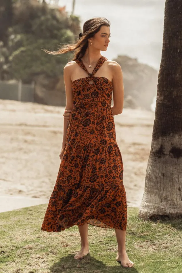 Bohme Dresses Vida Floral Dress Orange 8211 Women