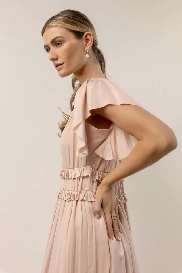 Bohme Dresses Willa Ruffle Dress In Rose Rose 8211 Women