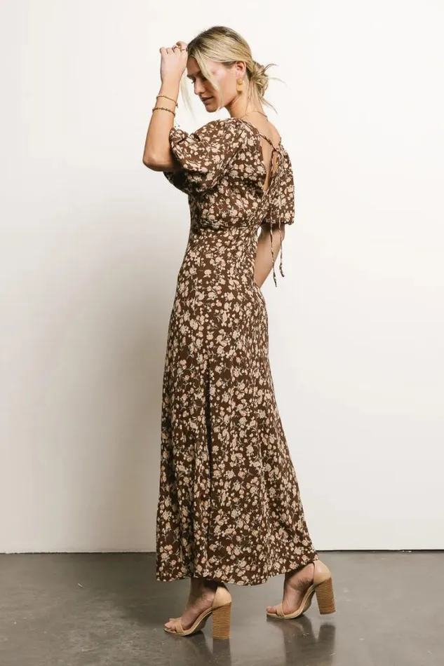 Bohme Dresses Zuri Floral Dress In Mocha Mocha 8211 Women Bohme Dresses Zuri Floral Dress In Mocha Mocha 8211 Women
