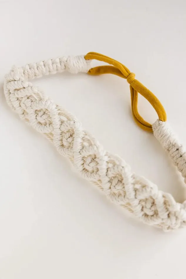 Bohme Hair Accessories Braided Rope Headband Cream 8211 Women