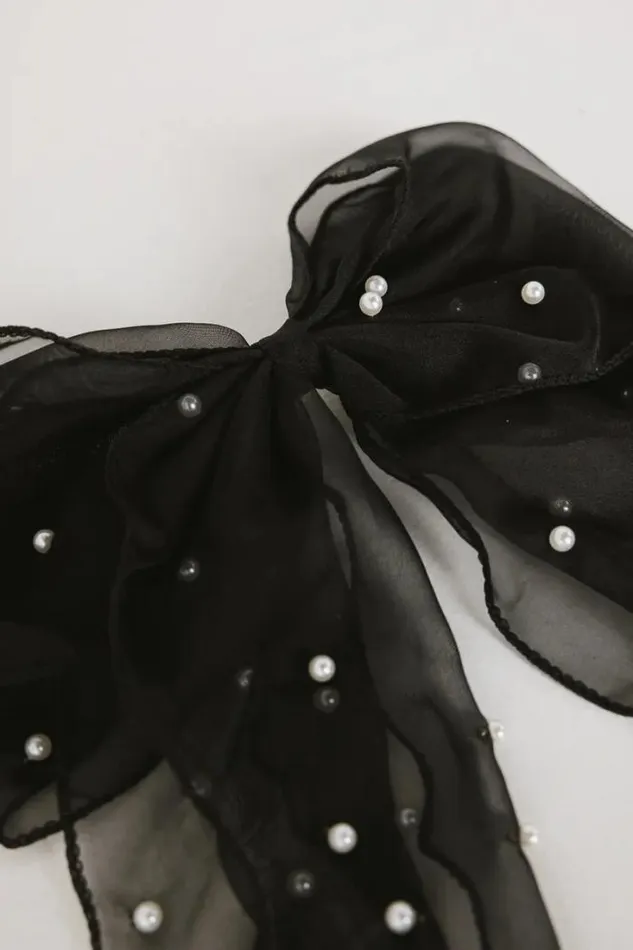 Bohme Hair Accessories Pearl Bow Hair Clip In Black Black 8211 Women
