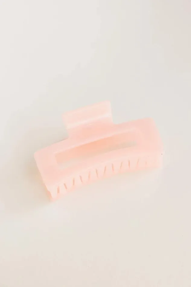 Bohme Hair Accessories Translucent Rectangle Claw Clip In Pink Pink 8211 Women