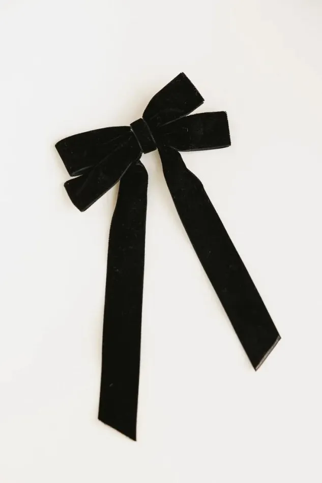 Bohme Hair Accessories Velvet Bow Hair Clip In Black Black 8211 Women