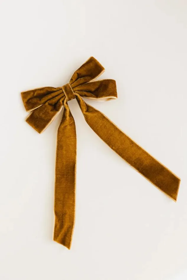 Bohme Hair Accessories Velvet Bow Hair Clip In Brown Brown 8211 Women