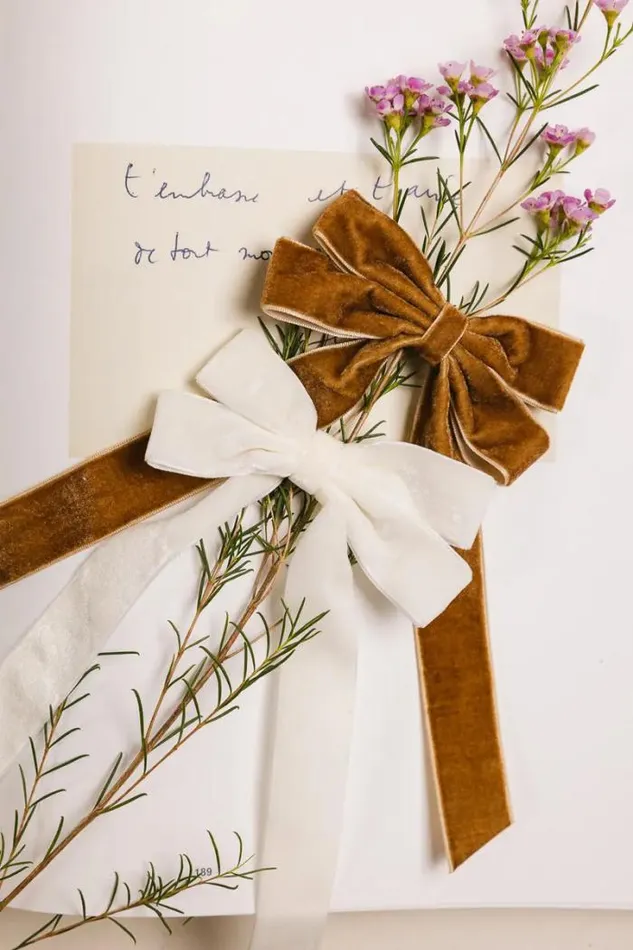 Bohme Hair Accessories Velvet Bow Hair Clip In Cream Cream 8211 Women