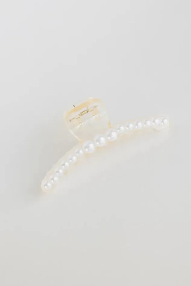 Bohme Hair Accessories White Pearl Claw Clip In Large White 8211 Women