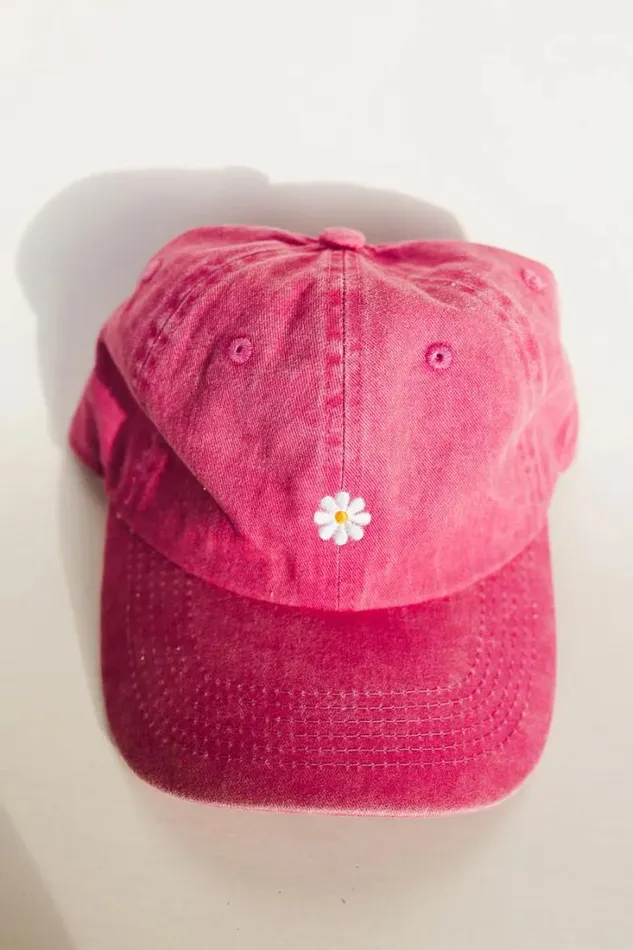 Bohme Hats and Caps Daisy Baseball Cap In Pink Pink 8211 Women