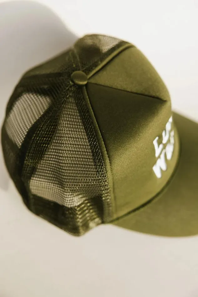Bohme Hats and Caps Long Weekend Trucker Hat In Olive Olive 8211 Women Bohme Hats and Caps Long Weekend Trucker Hat In Olive Olive 8211 Women