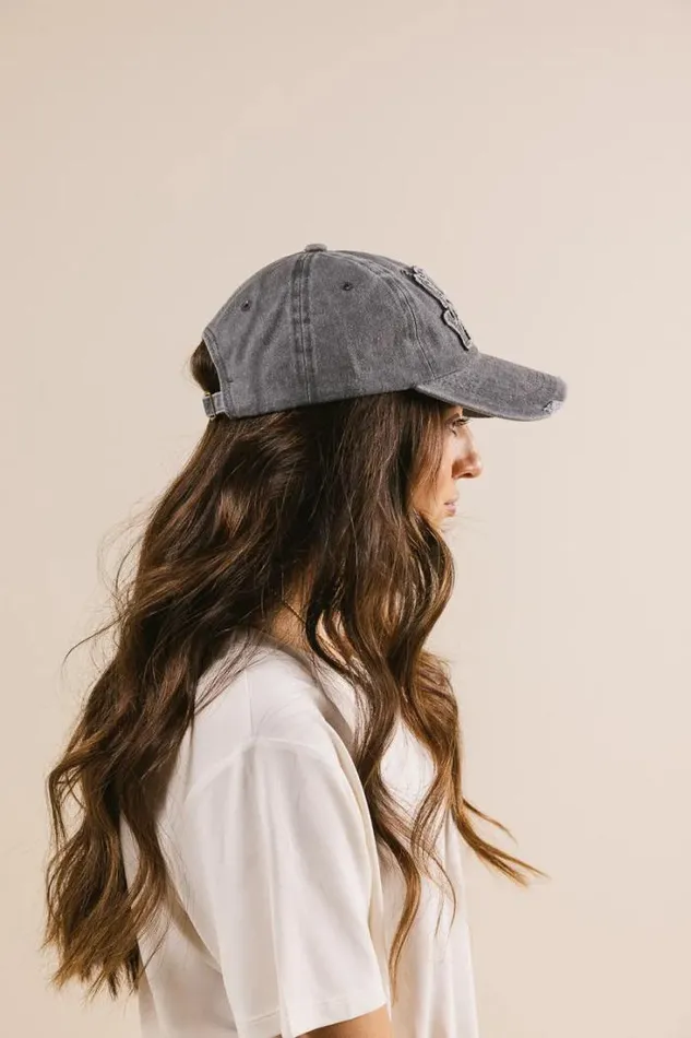 Bohme Hats and Caps Ripped New York Baseball Call In Grey Grey 8211 Women Bohme Hats and Caps Ripped New York Baseball Call In Grey Grey 8211 Women