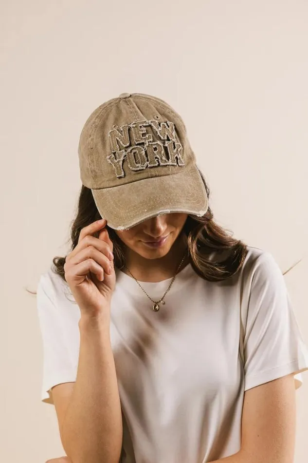 Bohme Hats and Caps Ripped New York Baseball Call In Khaki Khaki 8211 Women Bohme Hats and Caps Ripped New York Baseball Call In Khaki Khaki 8211 Women