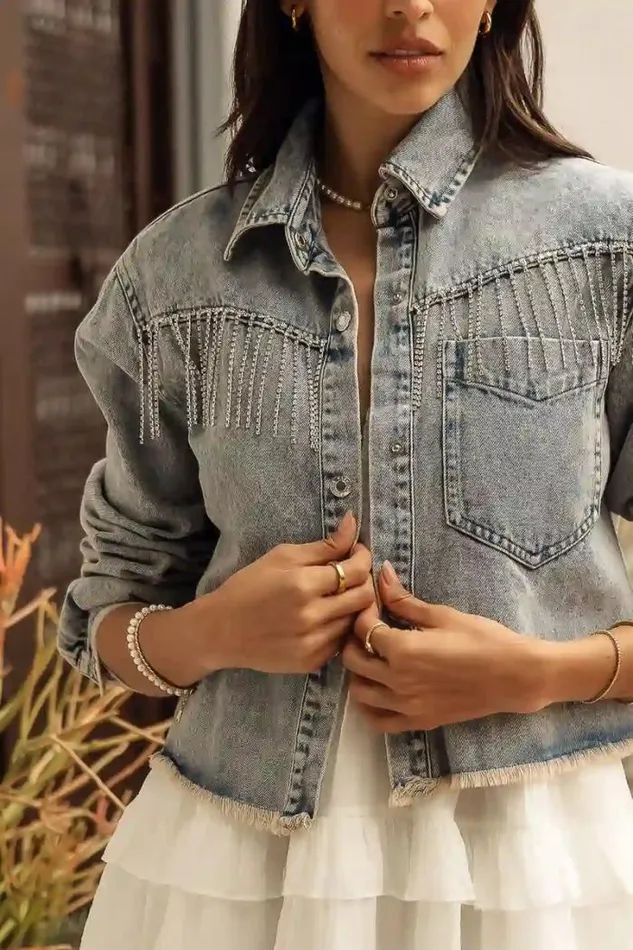 Bohme Jackets and Blazers Olivia Denim Jacket 8211 FINAL SALE Light Wash 8211 Women