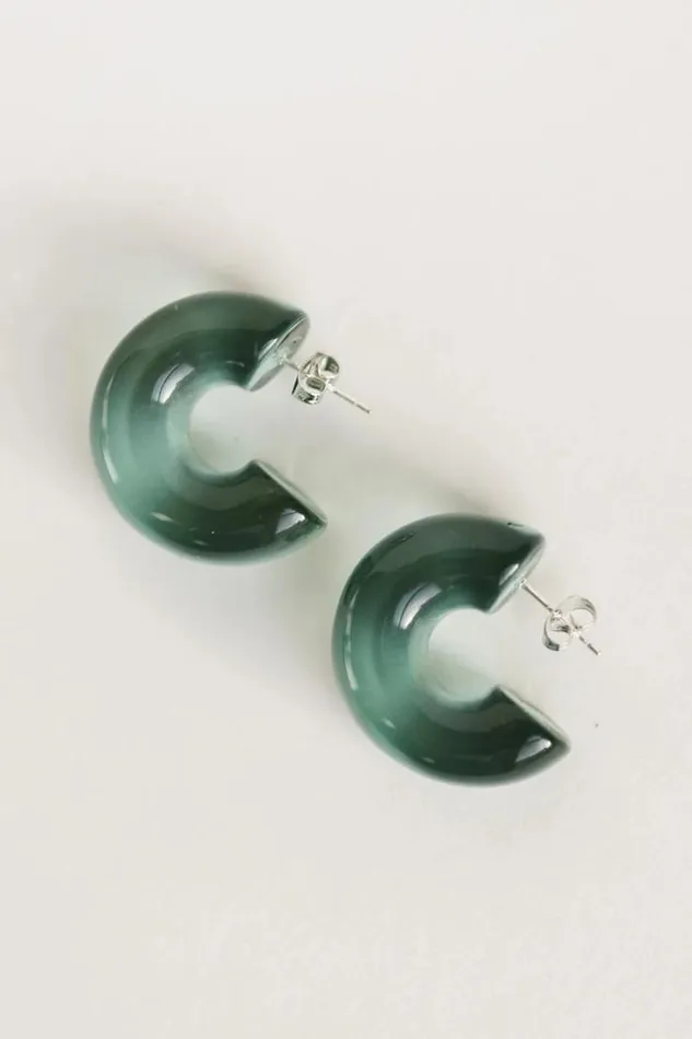 Bohme Jewelry Niklaus Open Hoop Earrings In Teal Teal 8211 Women