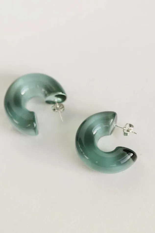 Bohme Jewelry Niklaus Open Hoop Earrings In Teal Teal 8211 Women Bohme Jewelry Niklaus Open Hoop Earrings In Teal Teal 8211 Women
