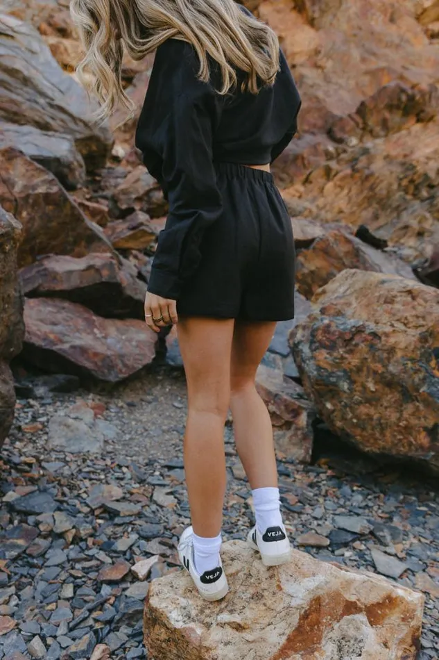 Bohme Loungewear Jasmine Shorts In Black Black 8211 Women Bohme Loungewear Jasmine Shorts In Black Black 8211 Women