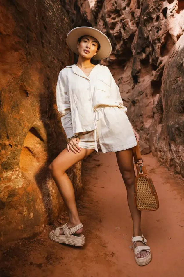 Bohme Loungewear Jasmine Shorts In Cream Cream 8211 Women