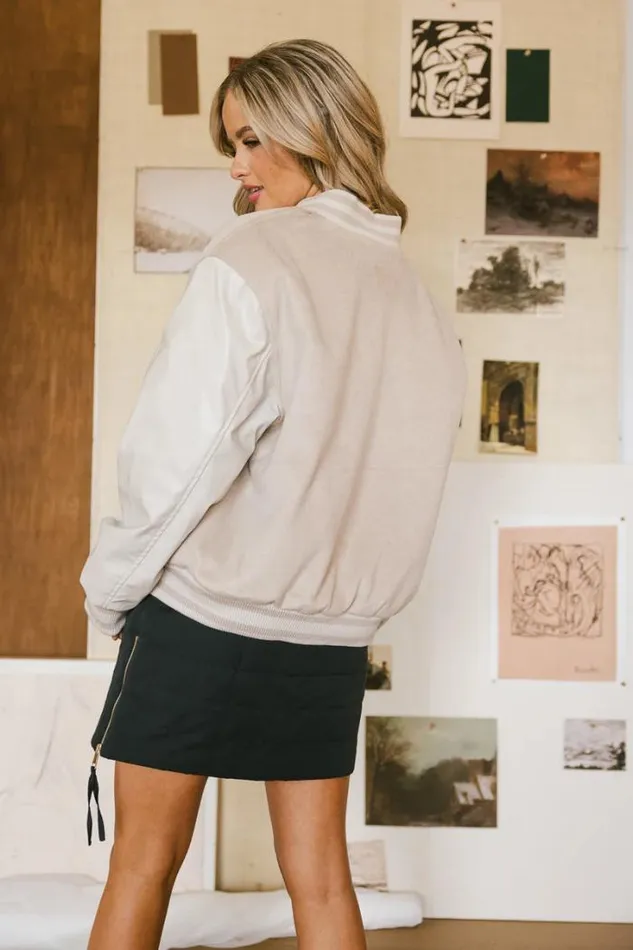 Bohme Outerwear Call The Shots Varsity Jacket In Mocha Mocha 8211 Women Bohme Outerwear Call The Shots Varsity Jacket In Mocha Mocha 8211 Women