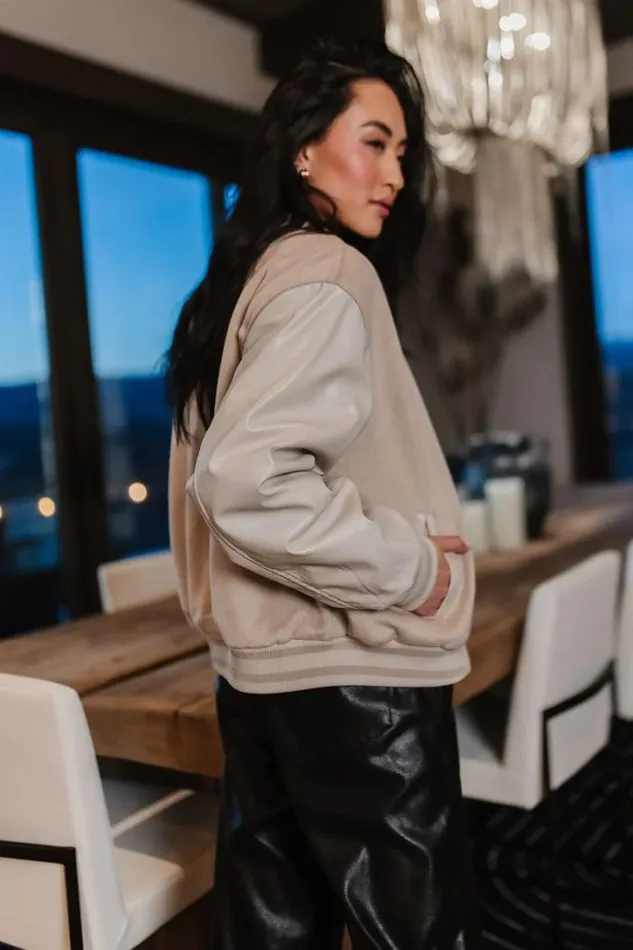 Bohme Outerwear Call The Shots Varsity Jacket In Mocha Mocha 8211 Women Bohme Outerwear Call The Shots Varsity Jacket In Mocha Mocha 8211 Women