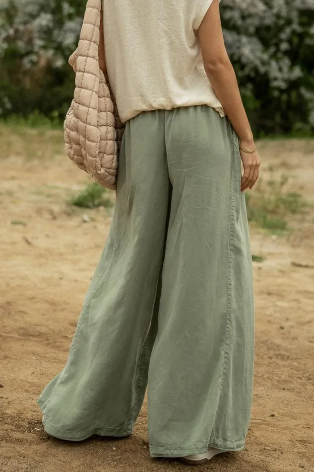 Bohme Pants Katie Wide Leg Tencel Pants In Sage Sage 8211 Women Bohme Pants Katie Wide Leg Tencel Pants In Sage Sage 8211 Women